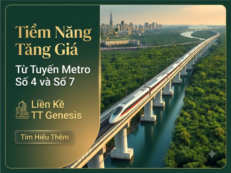 Tiềm Năng Tăng Giá Từ Tuyến Metro Số 4 và Số 7 Liền Kề TT Genesis